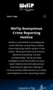 How wetip.com looks like on a mobile device such as an iPhone.