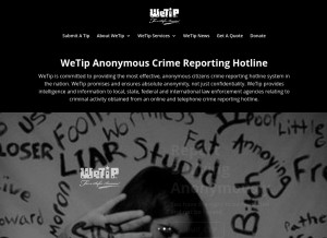 How wetip.com looks like on a tablet such as an iPad.