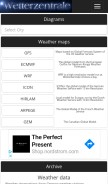 How wetterzentrale.de looks like on a mobile device such as an iPhone.
