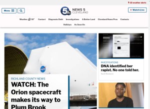 How wews.com looks like on a tablet such as an iPad.