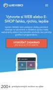 How wexbo.com looks like on a mobile device such as an iPhone.