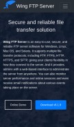 How wftpserver.com looks like on a mobile device such as an iPhone.