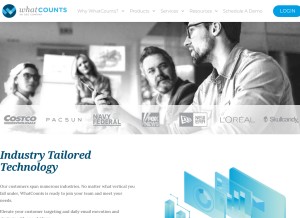How whatcounts.com looks like on a tablet such as an iPad.