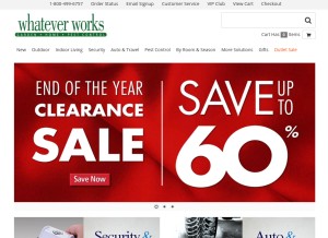 How whateverworks.com looks like on a tablet such as an iPad.