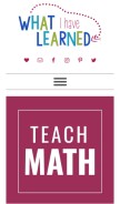 How whatihavelearnedteaching.com looks like on a mobile device such as an iPhone.