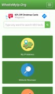 How whatismyip.org looks like on a mobile device such as an iPhone.