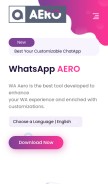 How whatsaero.com looks like on a mobile device such as an iPhone.