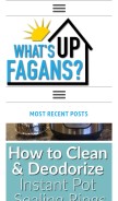 How whatsupfagans.com looks like on a mobile device such as an iPhone.