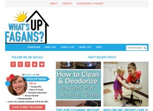 How whatsupfagans.com looks like on a tablet such as an iPad.