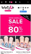 How whatsupnails.com looks like on a mobile device such as an iPhone.