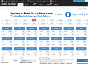 How whattomine.com looks like on a tablet such as an iPad.