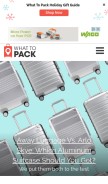 How whattopack.com looks like on a mobile device such as an iPhone.