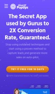 How wheelofpopups.com looks like on a mobile device such as an iPhone.