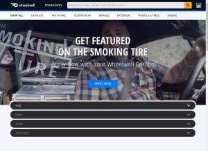 How wheelwell.com looks like on a tablet such as an iPad.