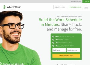 How wheniwork.com looks like on a tablet such as an iPad.