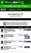How wheresthematch.com looks like on a mobile device such as an iPhone.