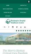 How whhs.com looks like on a mobile device such as an iPhone.