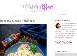 How whiskaffair.com looks like on a tablet such as an iPad.