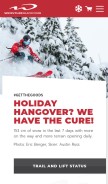 How whistlerblackcomb.com looks like on a mobile device such as an iPhone.