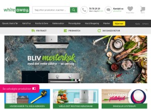 How whiteaway.com looks like on a tablet such as an iPad.