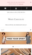 How whitechocolatecouture.com looks like on a mobile device such as an iPhone.