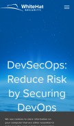How whitehatsec.com looks like on a mobile device such as an iPhone.