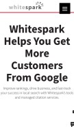 How whitespark.ca looks like on a mobile device such as an iPhone.