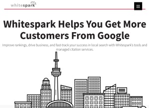 How whitespark.ca looks like on a tablet such as an iPad.