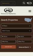 How whitetailproperties.com looks like on a mobile device such as an iPhone.