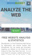 How whoisbucket.com looks like on a mobile device such as an iPhone.