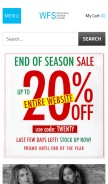 How wholesalefashionsquare.com looks like on a mobile device such as an iPhone.