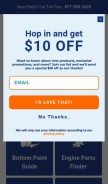 How wholesalemarine.com looks like on a mobile device such as an iPhone.