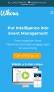 How whova.io looks like on a mobile device such as an iPhone.