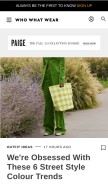 How whowhatwear.co.uk looks like on a mobile device such as an iPhone.