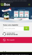 How wibox.fr looks like on a mobile device such as an iPhone.