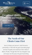 How wickersmith.com looks like on a mobile device such as an iPhone.