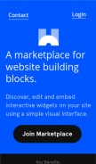 How widgetic.com looks like on a mobile device such as an iPhone.
