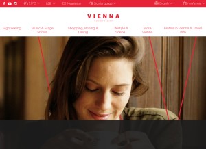 How wien.info looks like on a tablet such as an iPad.