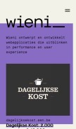 How wieni.be looks like on a mobile device such as an iPhone.
