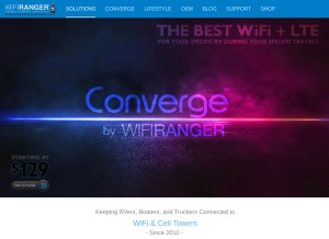 How wifiranger.com looks like on a tablet such as an iPad.