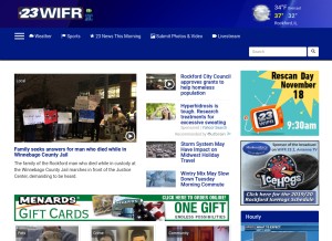 How wifr.com looks like on a tablet such as an iPad.