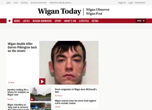 How wigantoday.net looks like on a tablet such as an iPad.