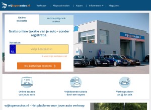 How wijkopenautos.nl looks like on a tablet such as an iPad.