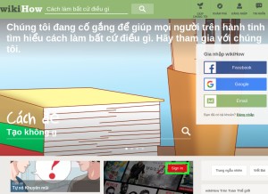 How wikihow.vn looks like on a tablet such as an iPad.