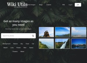How wikiutils.com looks like on a tablet such as an iPad.