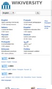 How wikiversity.org looks like on a mobile device such as an iPhone.