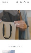 How wild-m.com looks like on a mobile device such as an iPhone.