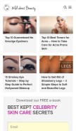 How wildaboutbeauty.com looks like on a mobile device such as an iPhone.