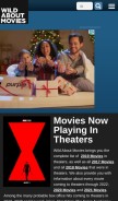 How wildaboutmovies.com looks like on a mobile device such as an iPhone.