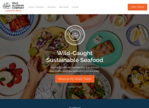 How wildalaskancompany.com looks like on a tablet such as an iPad.